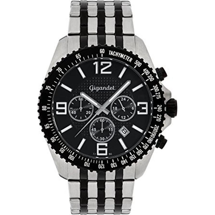 Gigandet, Orologio da polso, Analoog herenhorloge mit Tachymeterskala und 100 m wasserdicht, Argento