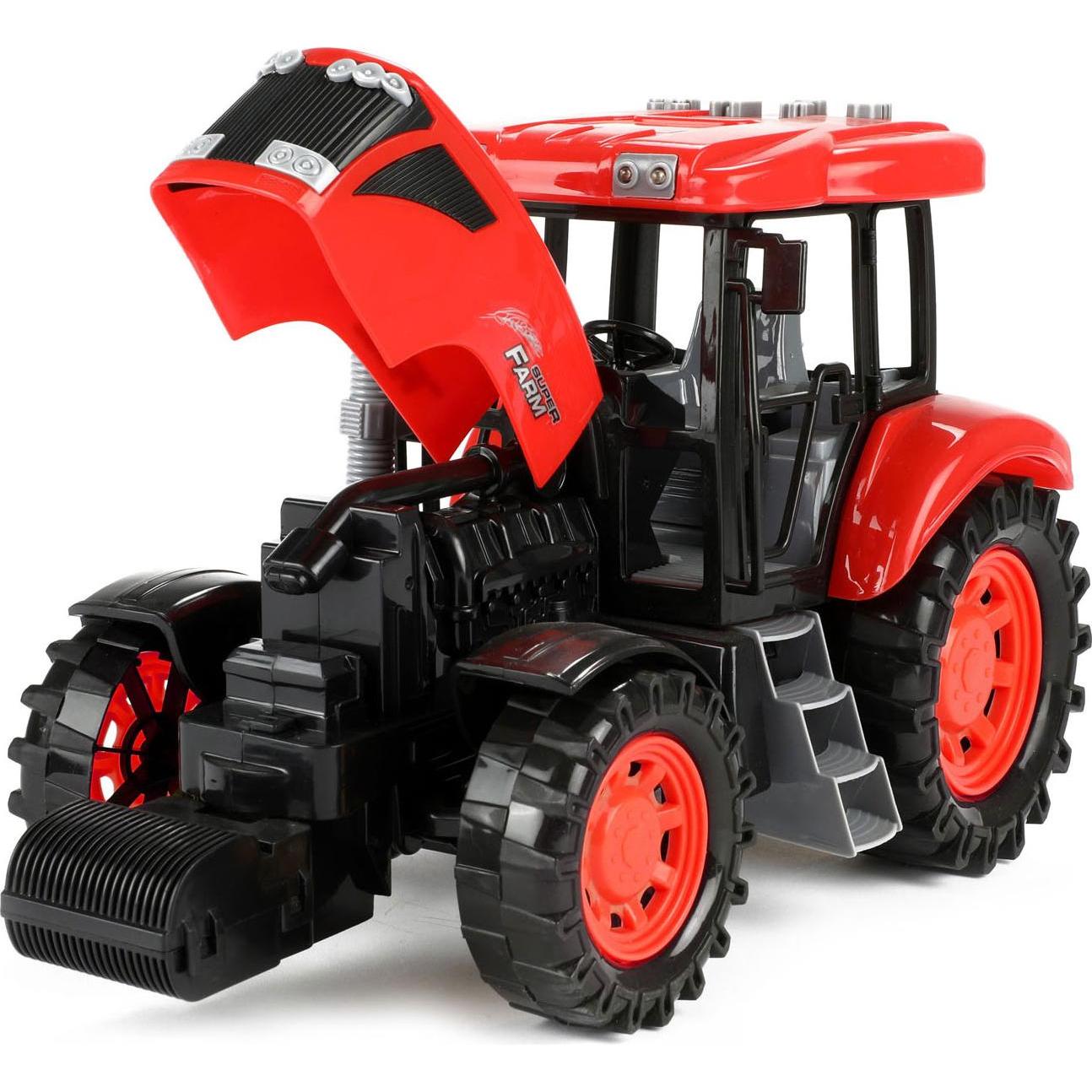 Case Drivable Toy Tractor Toi-Toys Large Tractor With Light And