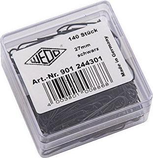 Actual product image Wedo Paper clips 27mm plastic coated PU=140 pieces black (1 x)