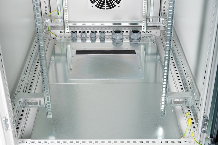 Produktbild Digitus 42HE Netzwerkschrank Indoor IP55 2100x800x1000 mm Hartglastur inkl. Sockel Grau RAL 7035 (10.87 HE, 19 Zoll Rack)