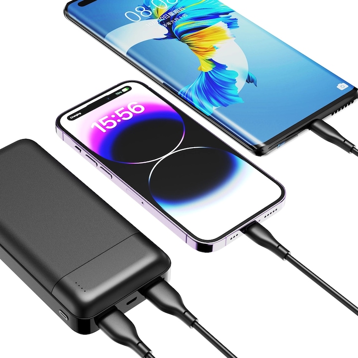 Produktbild Dudao Powerbank K18 Pro 20000mAh USB-A / USB-C / Micro USB - black (20000 mAh, 10 W)