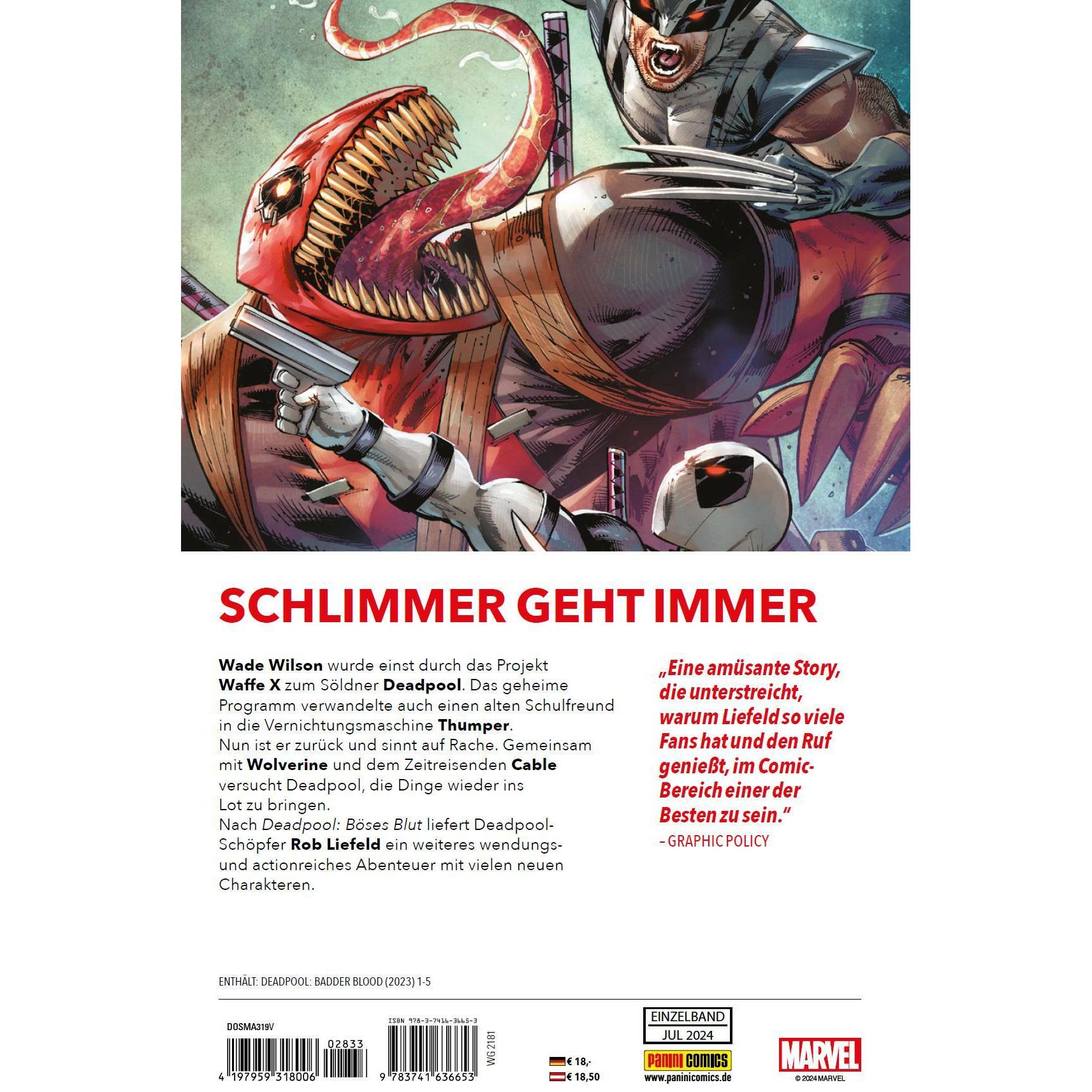 Thumbnail - Deadpool: Noch mehr böses Blut, Belletristik von Chad Bowers, Rob Liefeld