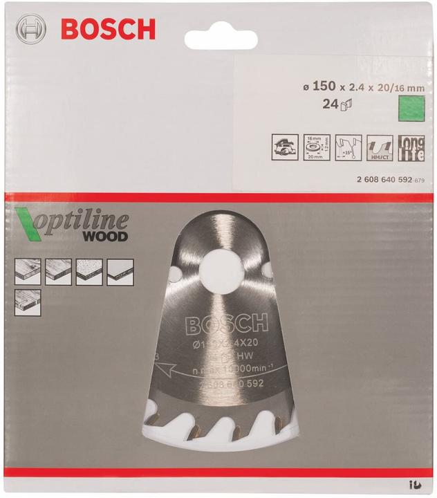 Actual product image Bosch Professional Zubehör PRO Wood circular saw blade, 150 x 2.4 x 20 mm