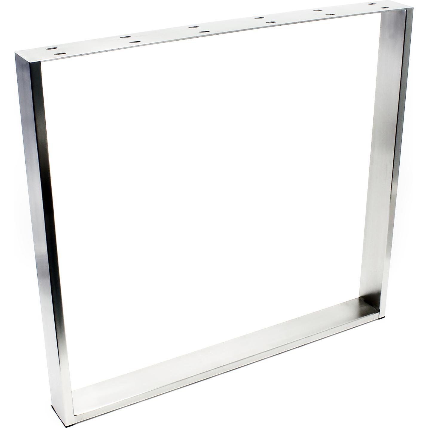 Wiltec, Tischbeine + Tischgestell, Tischgestell 80x73cm Edelstahl Tischuntergestell Tischkufe Kufengestell