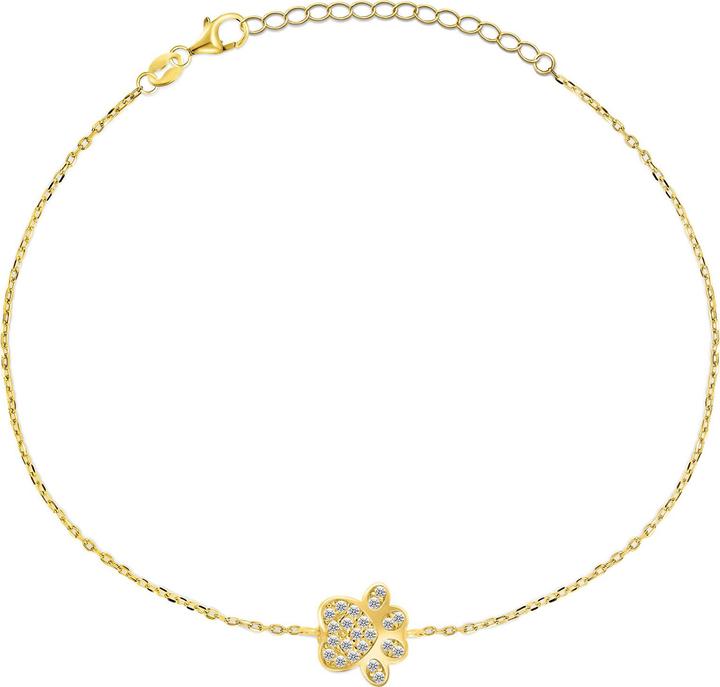 Produktbild Brilio Silver - Playful gold-plated paw bracelet BRC29Y