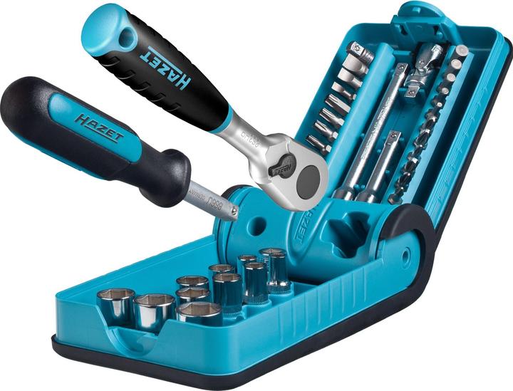 Actual product image HAZET Socket and bit set “Smart Case” 856-1HP ∙ Square, hollow 6.3 mm (1/4 inch), Hexagon, solid 6.… (12 mm, 14 mm, 10 mm, 11 mm, 13 mm)