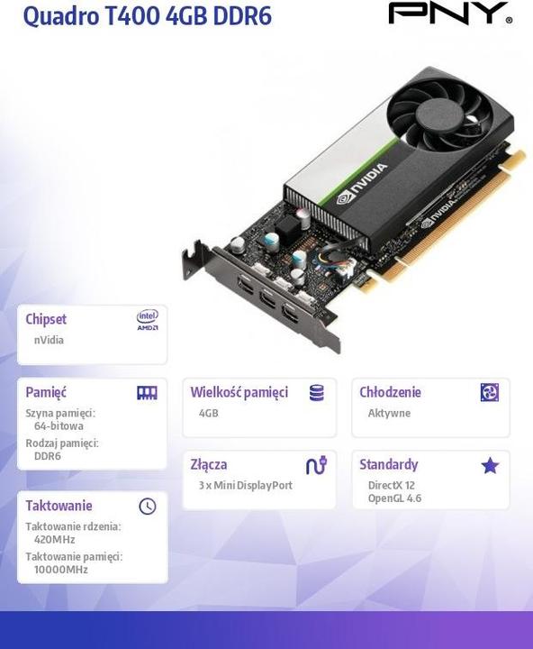 Image du produit PNY Nvidia T400 (4 Go)