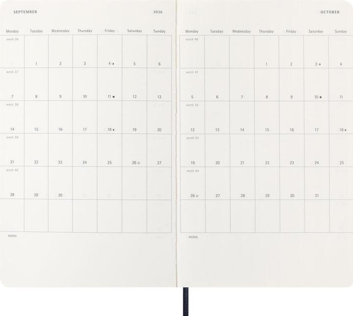 Image du produit Moleskine TAKA 2026 LG SC Saphir (13 x 21 cm, Anglais)