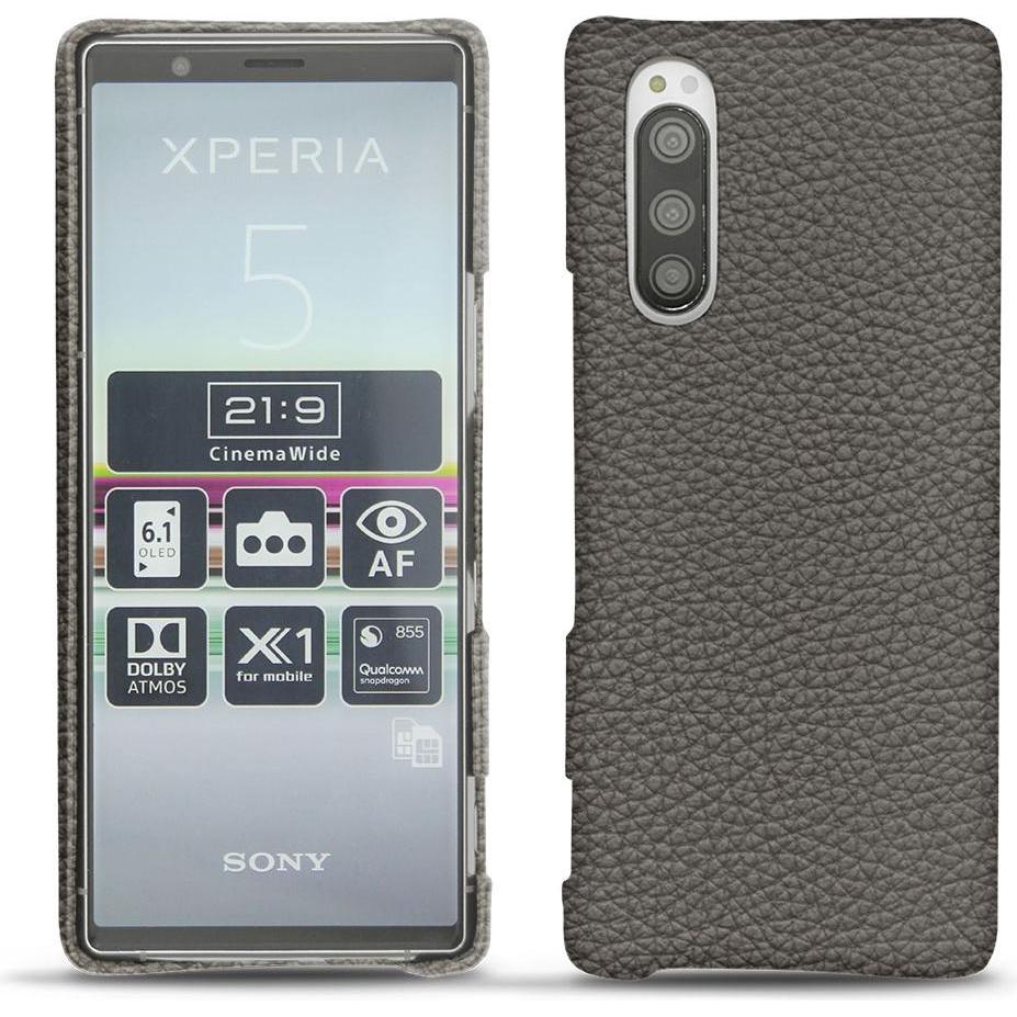 Noreve Lederschutzhülle (Sony Xperia 5), Smartphone Hülle, Grau