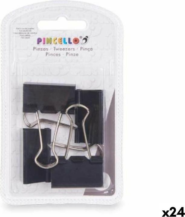 Immagine prodotto Pincello Graffette Clip grandi in metallo nero (24 pezzi) (24 x)