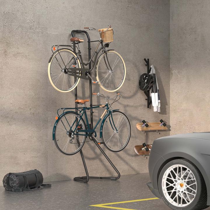 Actual product image Wiltec Universal bike stand for 2 bikes 66.5x55.8x219cm Bike rack