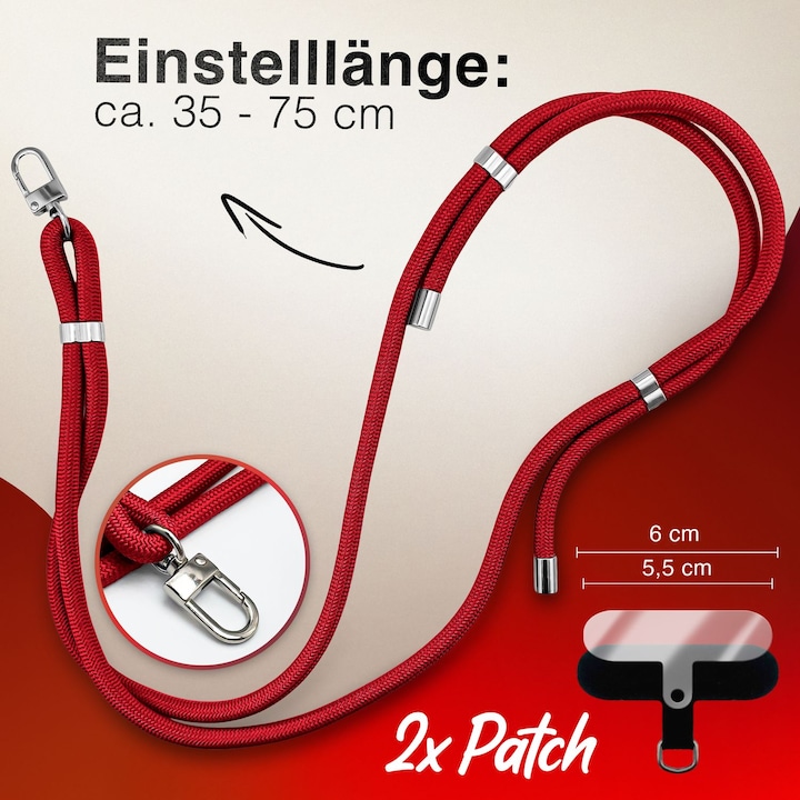 Produktbild Nalia HoldMe Lanyard Handykette – Universal Trageband für Smartphones - Verstellbar, Soft & Elastisch