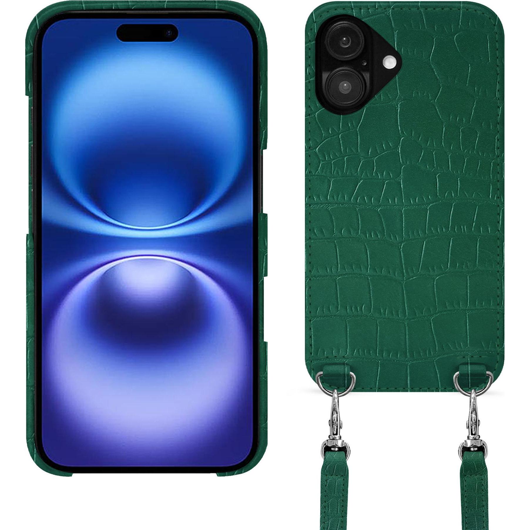 Thumbnail - Noreve Schutzhülle mit Schulterriemen Apple iPhone 16 (Apple iPhone 16), Smartphone Hülle, Grün