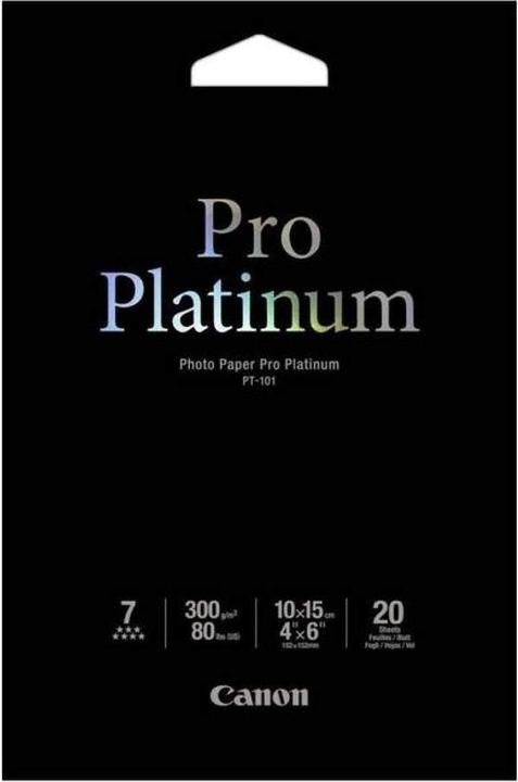 Produktbild Canon PT-101 Pro Platinum (300 g/m², 10 x 15 cm, 20 Stk.)