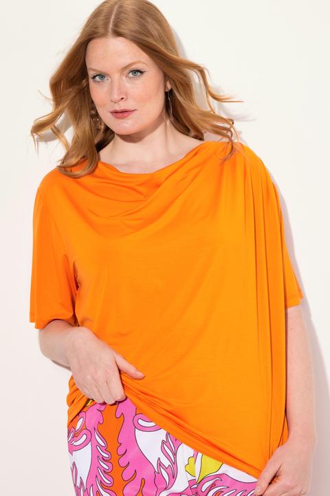 Actual product image Ulla Popken Waterfall Neckline Short Sleeve Top (46, 48)