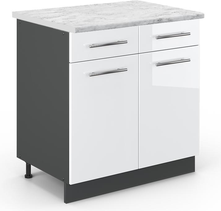 Charcoal, Marble-white, White High Gloss