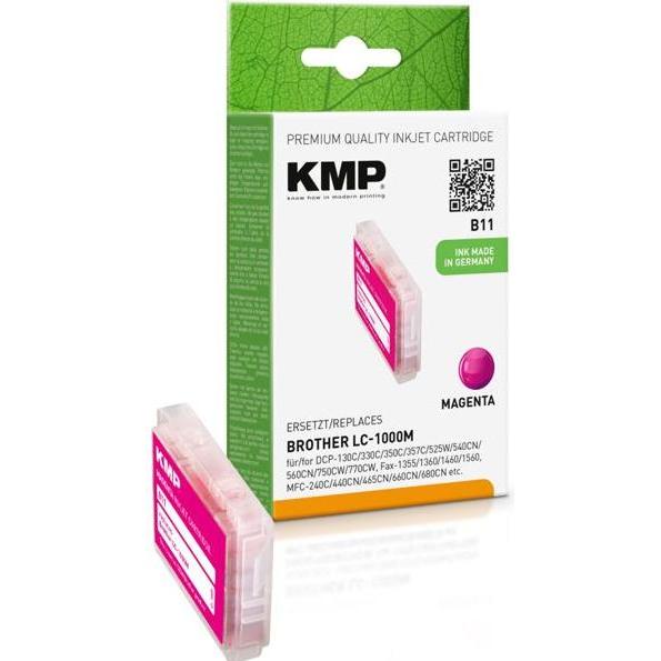 Thumbnail - KMP, Druckerpatrone, B11 Tintenpatrone kompatibel mit Brother LC-1000 M (M)
