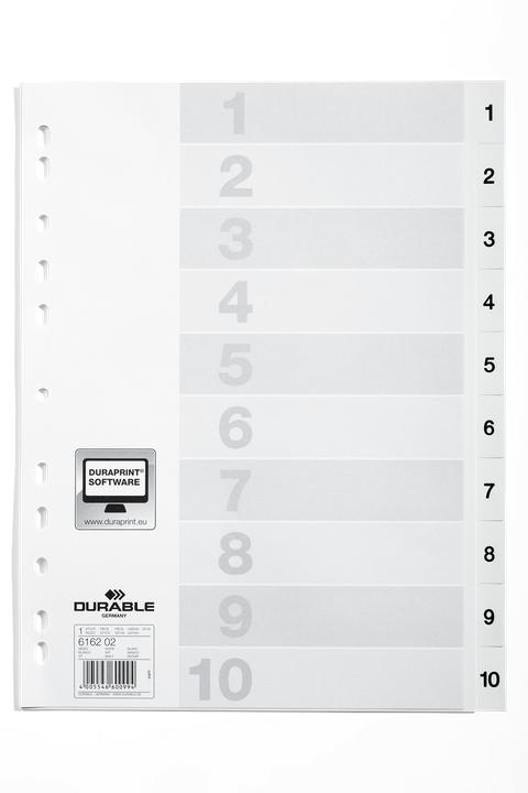 Actual product image Durable Index A4 1-10, with index sheet
