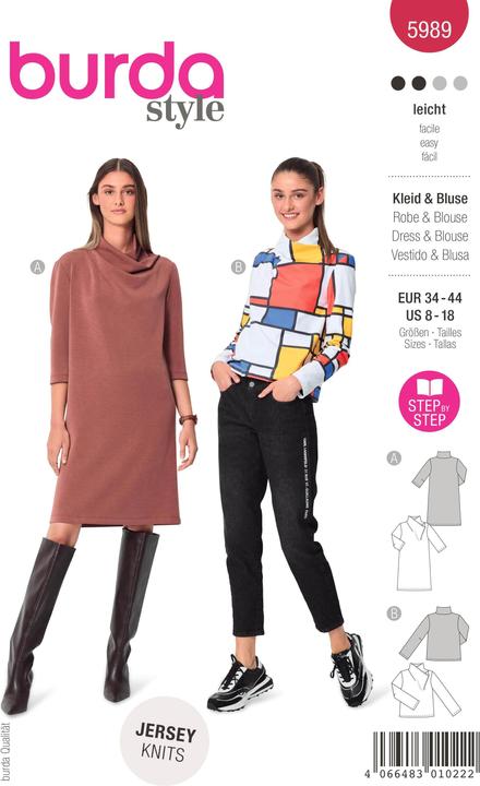 Produktbild Schnittmuster Kleid & Bluse – mit raffiniertem Stehkragen