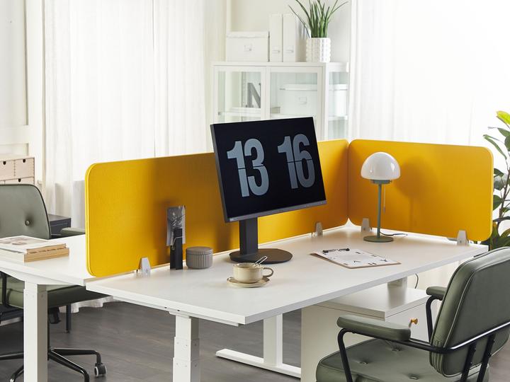 Image du produit Beliani Séparation de bureau jaune moutarde 72 x 40 cm WALLY (72 x 40 cm)