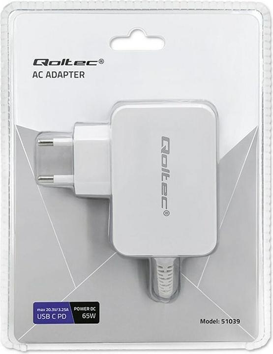 Actual product image Qoltec 51039 Charger 65W 5 20.3V 2 3.25A