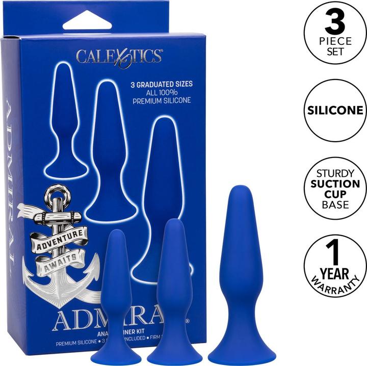 Actual product image Admiral Kit 3 Anal Plug Blue