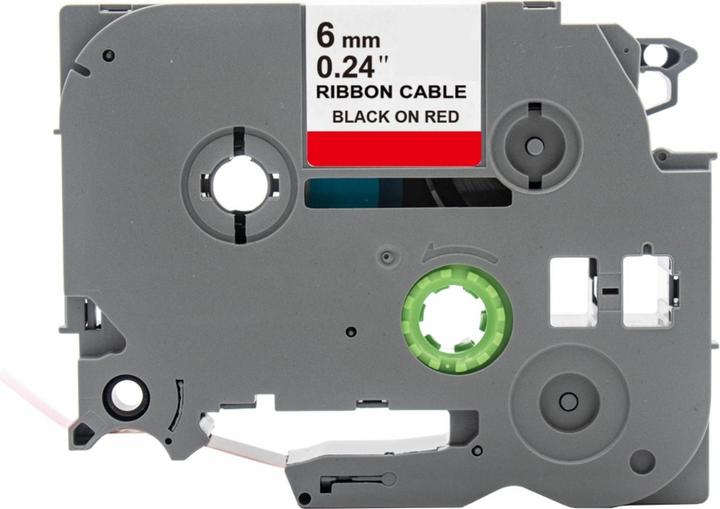 Immagine prodotto Hermex Alternatives Etikettenband zu Brother TZe-FX411 Beschriftungsband (0.60 cm, Nero, Rosso)