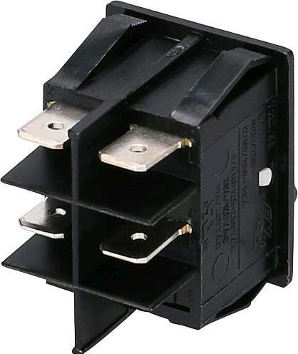 Produktbild interBär EinbauWippschalter 30x22 16 A schwarz Wippe beleuchtet rot