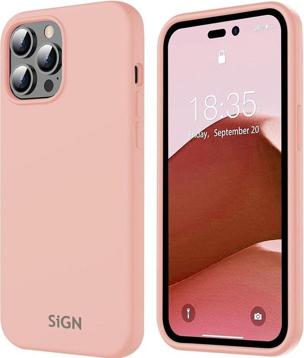 Immagine prodotto SIGN Custodia in silicone liquido per iPhone 14 Pro - Rosa sabbia (Apple iPhone 14 Pro)
