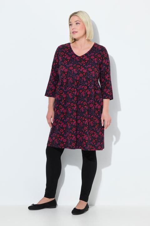 Produktbild Ulla Popken Jerseykleid, A-Linie, V-Ausschnitt, 3/4-Arm (42, 44)