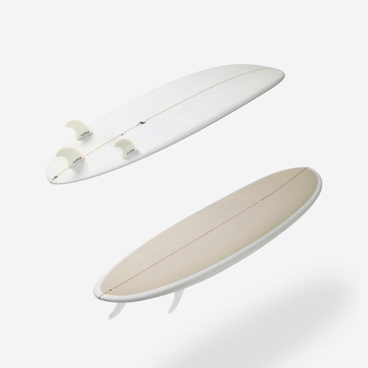 Produktbild Olaian Surfboard Hybrid Harz 7' 49 l mit 3 Finnen beige (7')