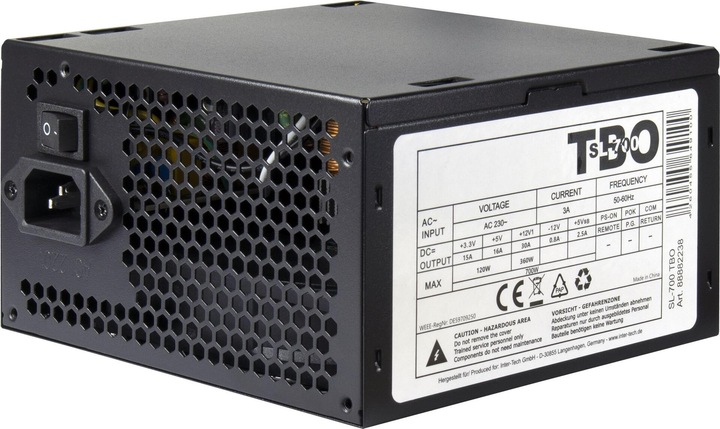 Actual product image Intertec Power supply SL-700 Plus ATX 700W,black