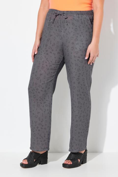 Produktbild Ulla Popken Musselin-Schlupfhose Rose, weites Bein, Elastikbund (46, 48)