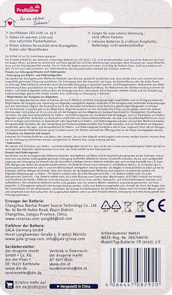 Nährwerte und Zutaten dm Profissimo Lichter mit LED