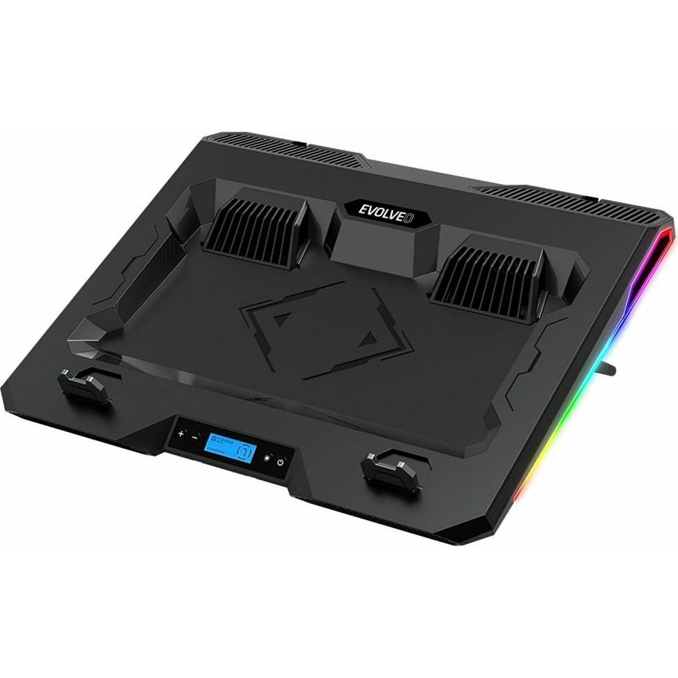 Evolveo Ania 10 RGB, nastavitelnÃ½ podstavec pro notebook, Notebook Ständer, Schwarz
