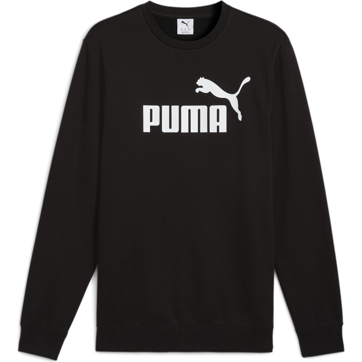 Puma, Herren, Pullover, ESS No. 1 Logo Crew FL, Schwarz, (M)