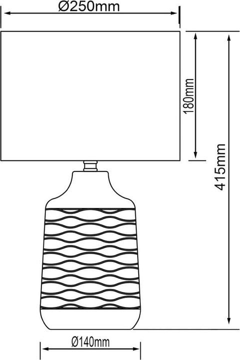 Produktbild Brilliant Ilysa Tischleuchte 42cm weiss/grau (E14)