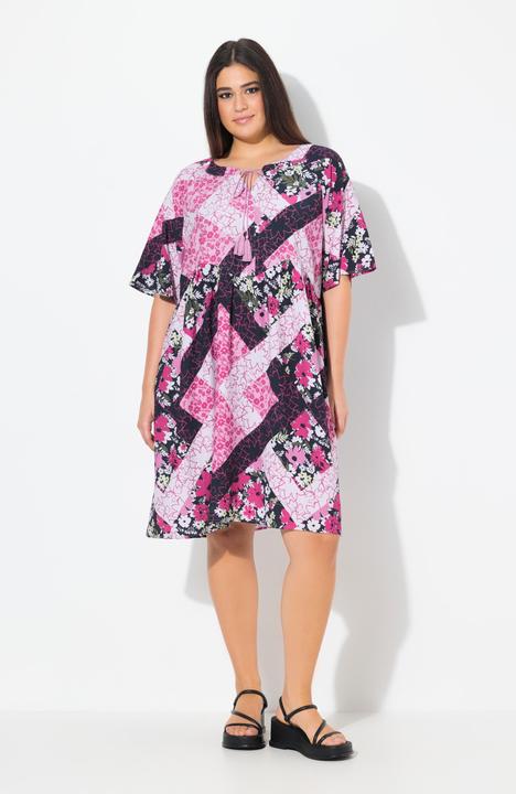 Produktbild Ulla Popken Kleid, A-Linie, Tunika-Ausschnitt, Halbarm (42, 44)