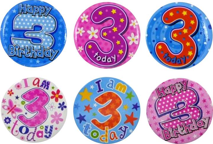 Actual product image Simon Elvin Stick-on buttons with different numbers 6 pieces