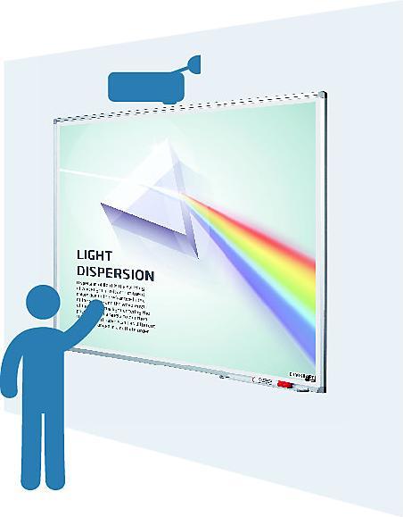 Produktbild smiT Softline profiel 8mm email matwit (16:10) 120x192 cm (16:10)