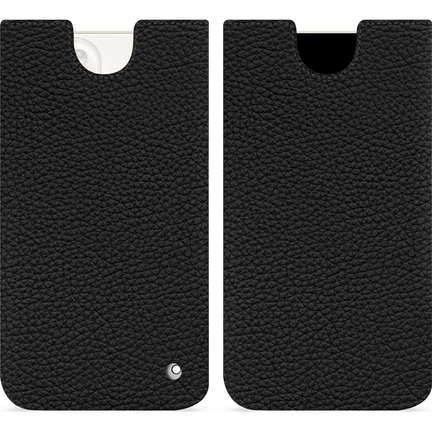 Noreve Lederschutzhülle (Apple iPhone 15 Plus), Smartphone Hülle, Schwarz