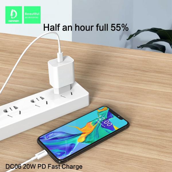 Produktbild Somostel MAIN CHARGER 3A + CABLE TYP-C to TYP-C WHITE 20Watt 3600mAh USB DC06 POWER DELIVERY