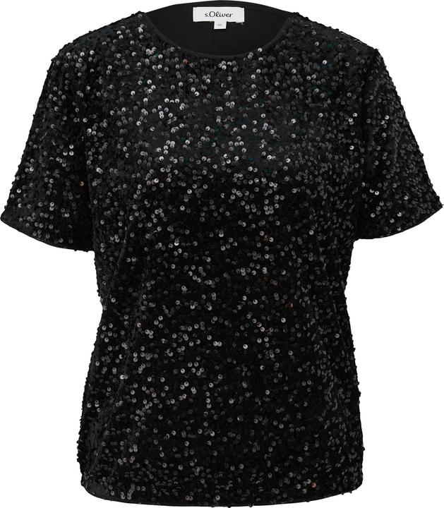 Produktbild s.Oliver T-Shirt Samtshirt mit Pailletten (34)