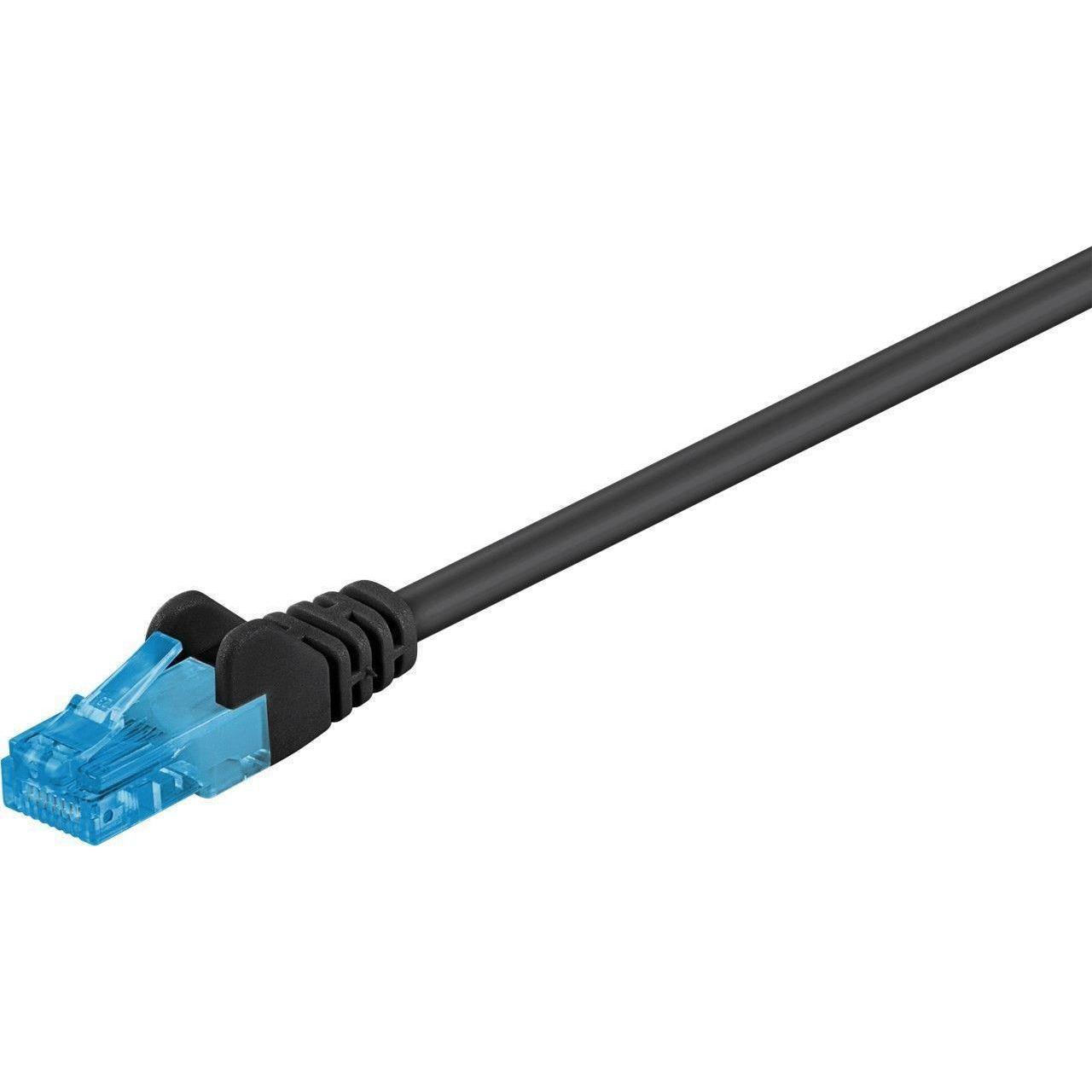 Goobay 55407 Netzwerkkabel 1,5 m Cat6a U/UTP (UTP) Schwarz (U/UTP, CAT6a, 1.50 m), Netzwerkkabel