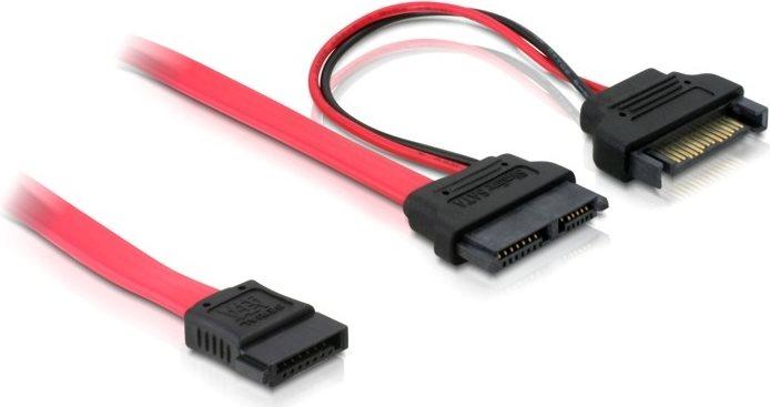 Image du produit Delock Câble SATA2 pour appareils Slimline (50 cm, SATA II)