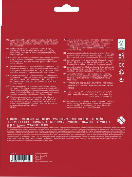 Immagine prodotto Faber-Castell Matite Colorate Acq.+pennello Ast. 48 (48x)