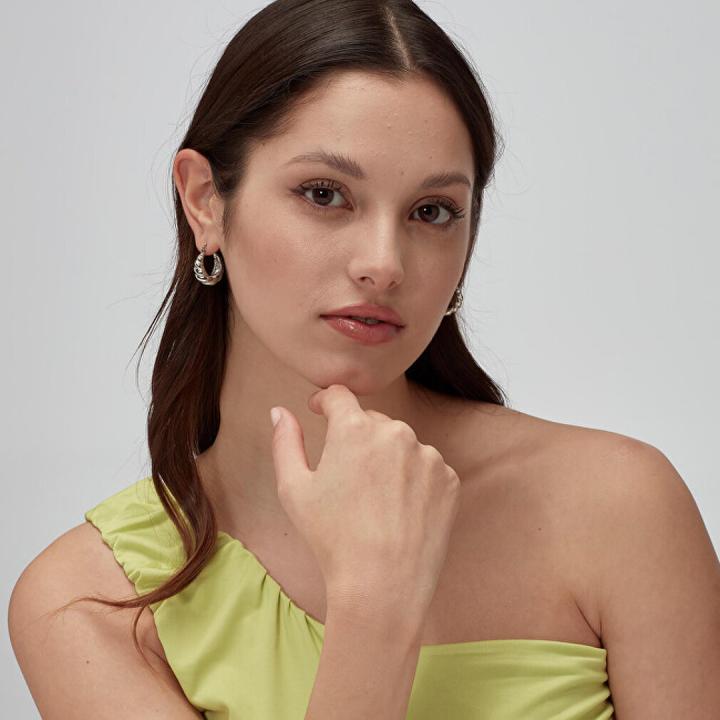 Image du produit Sagapo S'Agapo Fashion Chunky Steel Earrings Shk59 (Acier)