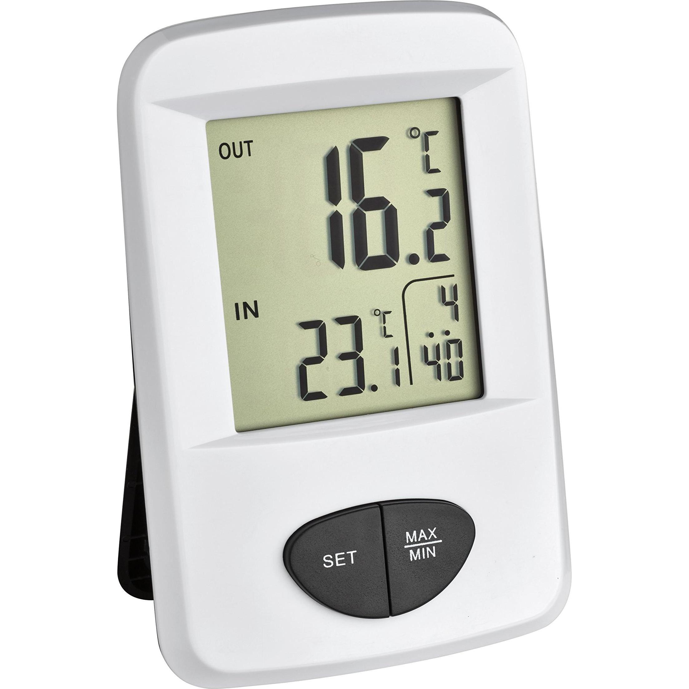 TFA Base, Thermometer + Hygrometer, Weiss