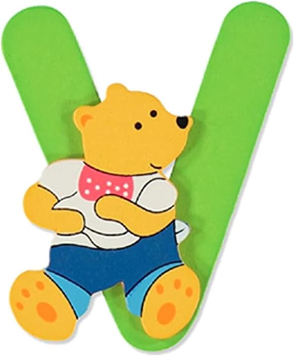 Actual product image Bieco Letter bear V 8cm wood