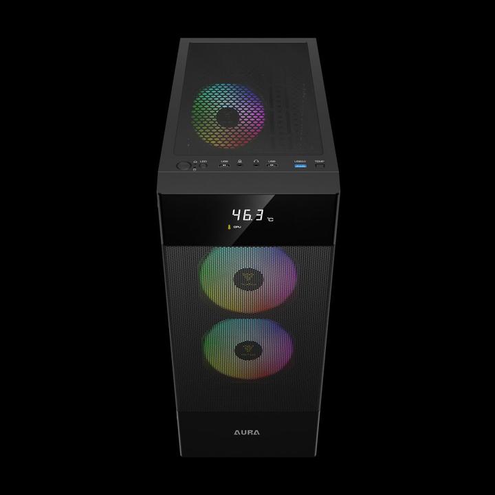 Image du produit Gamdias Boitier Moyen Tour ATX Aura GC5 Elite RGB avec panneau vitré (Noir) (ATX)